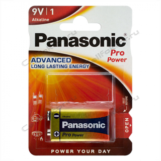Батарейка алкалиновая PANASONIC Pro Power 6LR61 BL-1