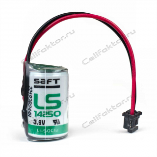 Батарейка литиевая Saft LS14250 с черным разъемом