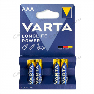 Батарейка алкалиновая VARTA Longlife Power 4903 LR03 BL-4