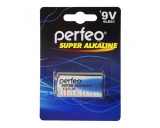 Батарейка алкалиновая PERFEO 6LR61 BL-1