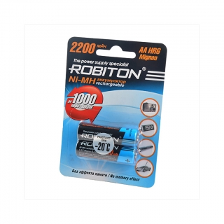 Аккумулятор ROBITON 2200MHAA-2 AA/HR6 2200mah BL-2