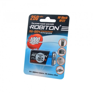 Аккумулятор ROBITON 250MH9-1 9V  250mah  BL-1