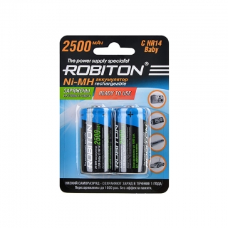 Аккумулятор ROBITON RTU2500MHC С/HR14 2500mah BL-2