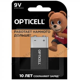 Батарейка алкалиновая OPTICELL 6LR61 BL-1