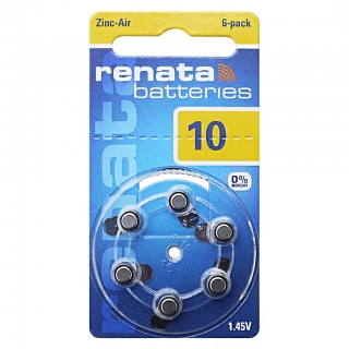 Батарейка RENATA ZA10 BL-6