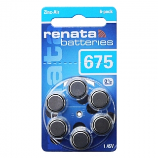 Батарейка RENATA ZA675 BL-6