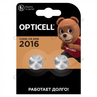 Батарейка литиевая OPTICEL CR2016  BL-2