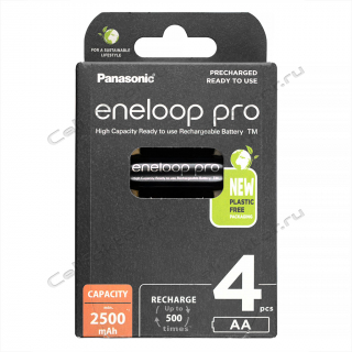 Аккумулятор Panasonic Eneloop Pro AA 2500mAh BL-4