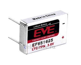 Батарейка литиевая EVE  EF651625 LTC-7PN 2 pin