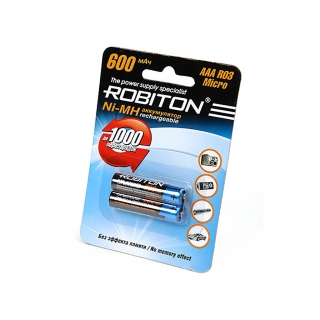 Аккумулятор ROBITON 600MHAAA-2 AAА/HR03 600mah BL-2