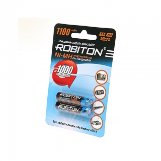 Аккумулятор ROBITON 1100MHAAA-2 AAA/HR03 1100mah BL-2