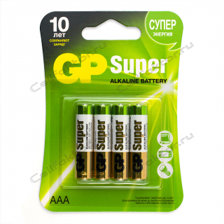 Батарейка алкалиновая GP SUPER LR03 BL-4