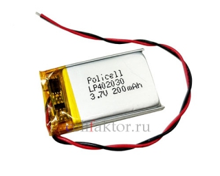Аккумулятор литий-полимер LP402030-PCM PoliCell
