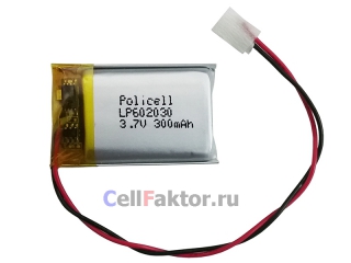 Аккумулятор литий-полимер LP602030-PCM PoliCell
