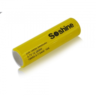 Аккумулятор высокотоковый SOSHINE ICR18650 3400mAh