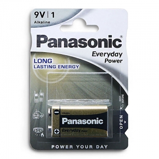 Батарейка алкалиновая PANASONIC Everyday Power 6LR61 BL-1