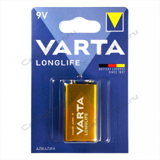 Батарейка алкалиновая VARTA Long Life 4122 6LR61 BL-1