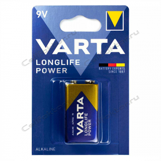 Батарейка алкалиновая VARTA Longlife Power 4922 6LR61 BL-1