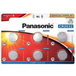 Батарейка литиевая PANASONIC CR2032 BL-6