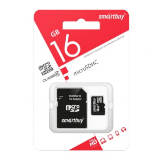 Карта памяти SMART BUY MicroSDHC 16Gb Class 10