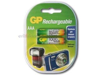 Аккумулятор GP 100AAAHC-2CR2 AAA/HR03 1000mAh BL-2