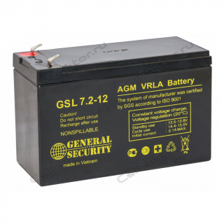 Аккумулятор GENERAL SECURITY GSL 7.2-12