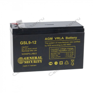 Аккумулятор GENERAL SECURITY GSL 9-12