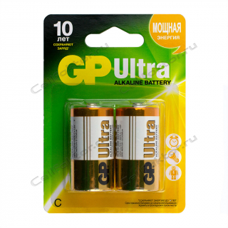 Батарейка алкалиновая GP ULTRA LR14 BL-2