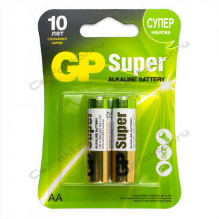 Батарейка алкалиновая GP SUPER LR6 BL-2