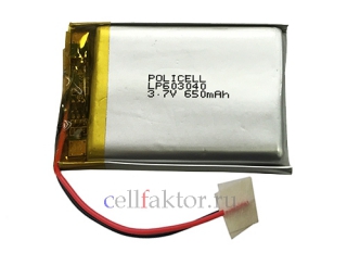 Аккумулятор литий-полимер LP603040-PCM PoliCell