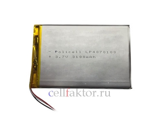 Аккумулятор литий-полимер LP4070100-PCM PoliCell