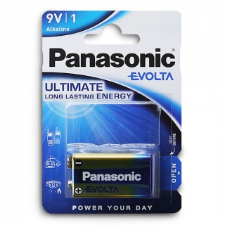 Батарейка алкалиновая PANASONIC Evolta 6LR61 BL-1