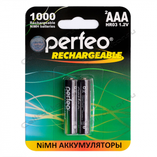 Аккумулятор Perfeo AAA 1000mAh BL-2