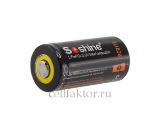 Аккумулятор литий-феррум SOSHINE RCR123-PCM