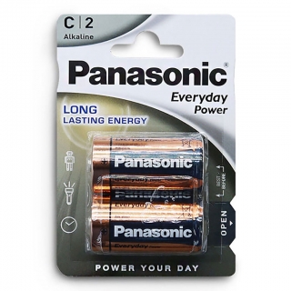 Батарейка алкалиновая PANASONIC Everyday Power LR14 BL-2