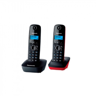 Телефон Panasonic KX-TG1612RU3 DECT - серый/красный