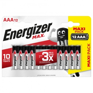 Батарейка алкалиновая ENERGIZER MAX LR03 BL-12 E92