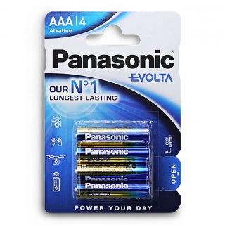 Батарейка алкалиновая PANASONIC Evolta LR03 BL-4