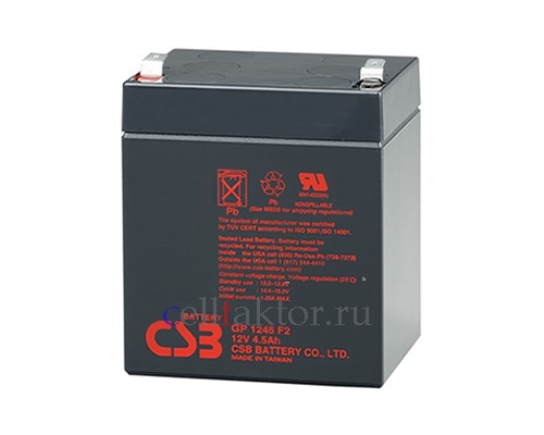 Аккумулятор CSB GP1245 свинцово-гелевый купить оптом в СеллФактор с доставкой по Москве и России