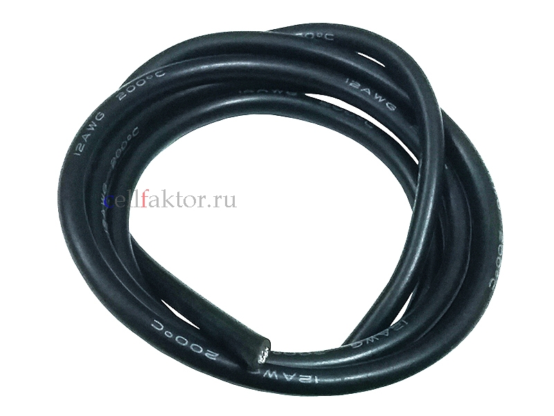 12AWG черный медный силовой провод в силиконовой изоляциии купить оптом в СеллФактор с доставкой по Москве и России