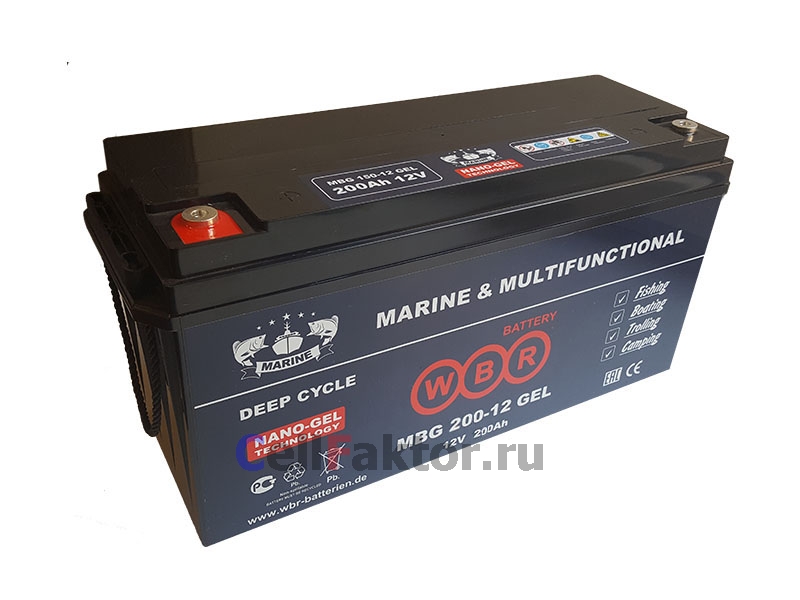 WBR Marine MBG 200-12 аккумулятор свинцово-гелевый купить оптом в СеллФактор с доставкой по Москве и России
