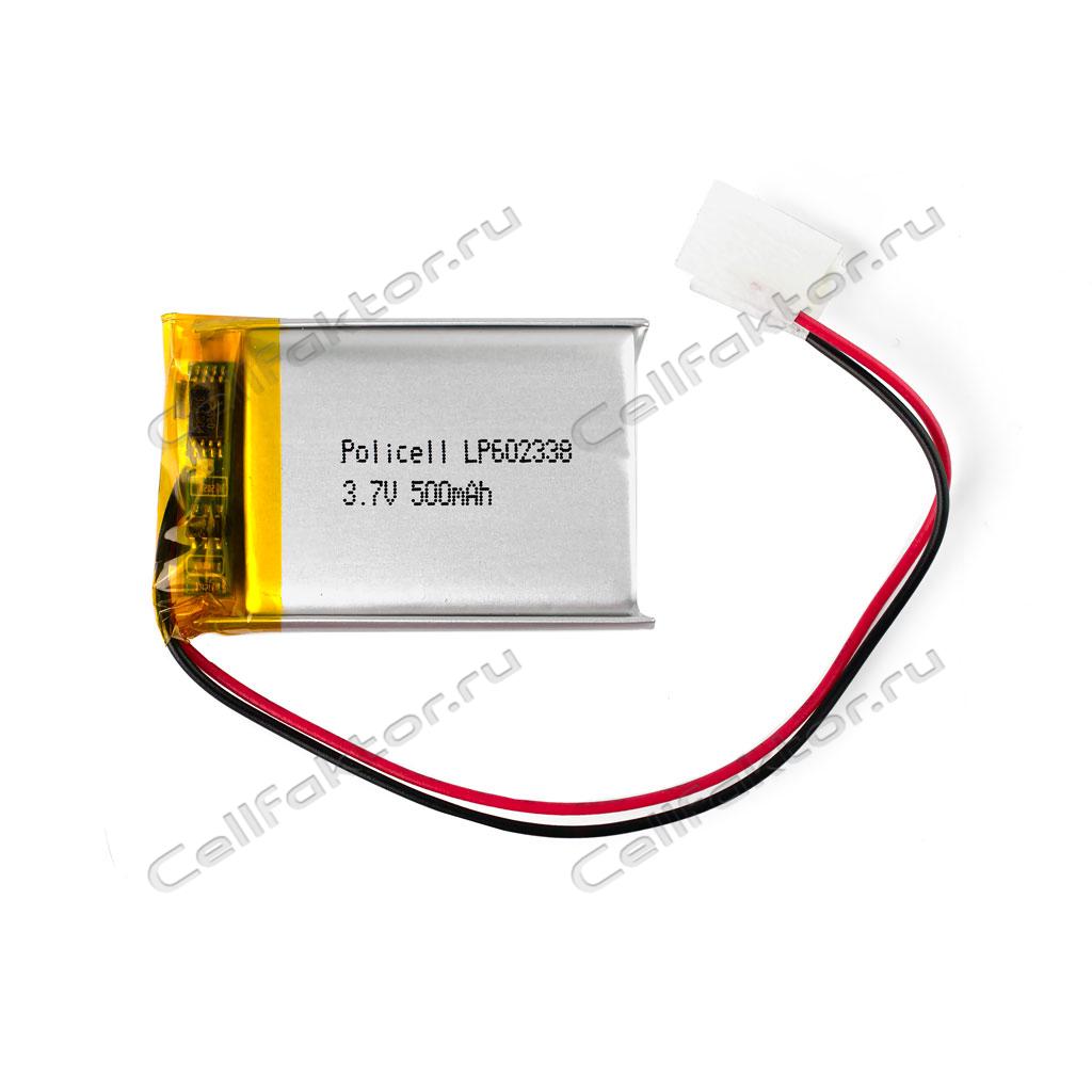 LP602338-PCM PoliCell 6*23*38 3.7V 500mAh аккумулятор литий-полимерный Li-pol купить оптом в СеллФактор с доставкой по Москве и России