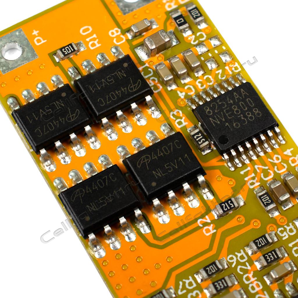 Плата контроля BMS Li-ion 4S 14.8V 7A купить оптом в СеллФактор с доставкой по Москве и России