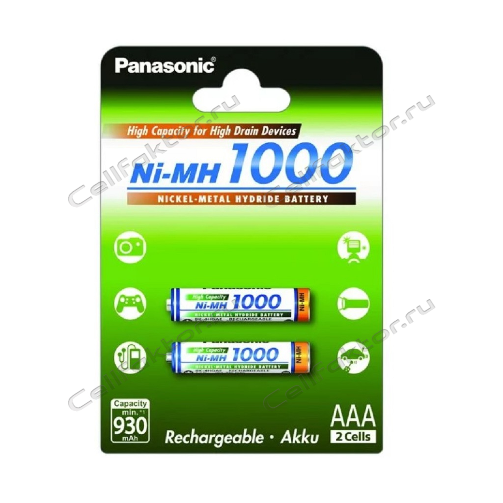 Panasonic Original AAA 1000mAh BL-2 аккумулятор никель-металгидрид Ni-MH купить оптом в СеллФактор с доставкой по Москве и России