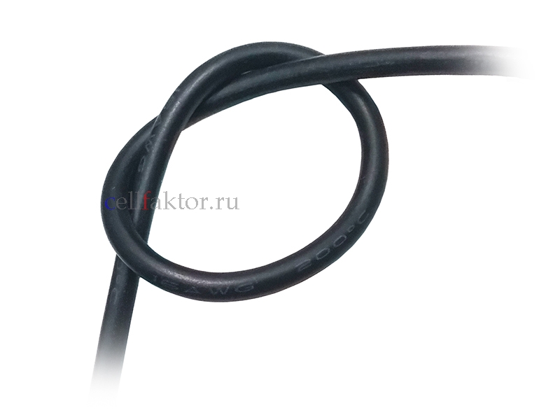 16AWG черный медный силовой провод в силиконовой изоляциии купить оптом в СеллФактор с доставкой по Москве и России