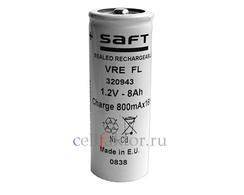 SAFT VRE FL 8000mAh аккумулятор никель-кадмиевый Ni-Cd купить оптом в СеллФактор с доставкой по Москве и России