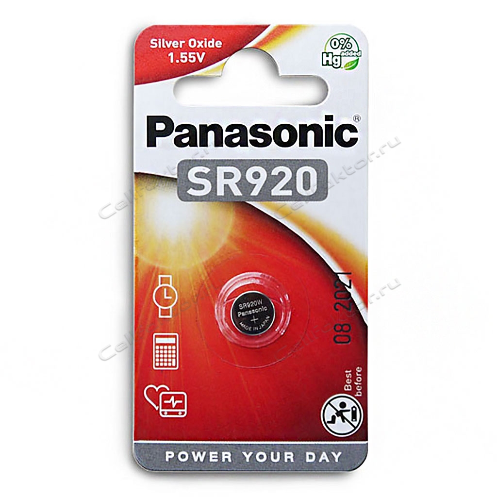 PANASONIC SR920 BL-1 батарейка часовая серебряно-цинковая купить оптом в СеллФактор с доставкой по Москве и России