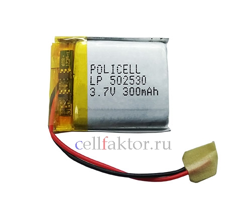 LP502530-PCM PoliCell 5.0*25*30 3.7V 300mAh аккумулятор литий-полимерный Li-pol купить оптом в СеллФактор с доставкой по Москве и России
