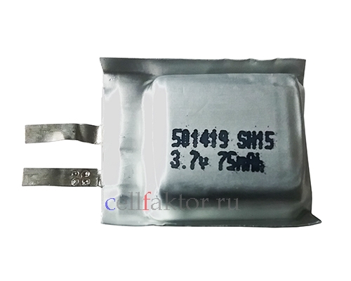 LP 501419 SH15 5х14х19 3.7V 75mAh аккумулятор литий-полимерный Li-pol купить оптом в СеллФактор с доставкой по Москве и России