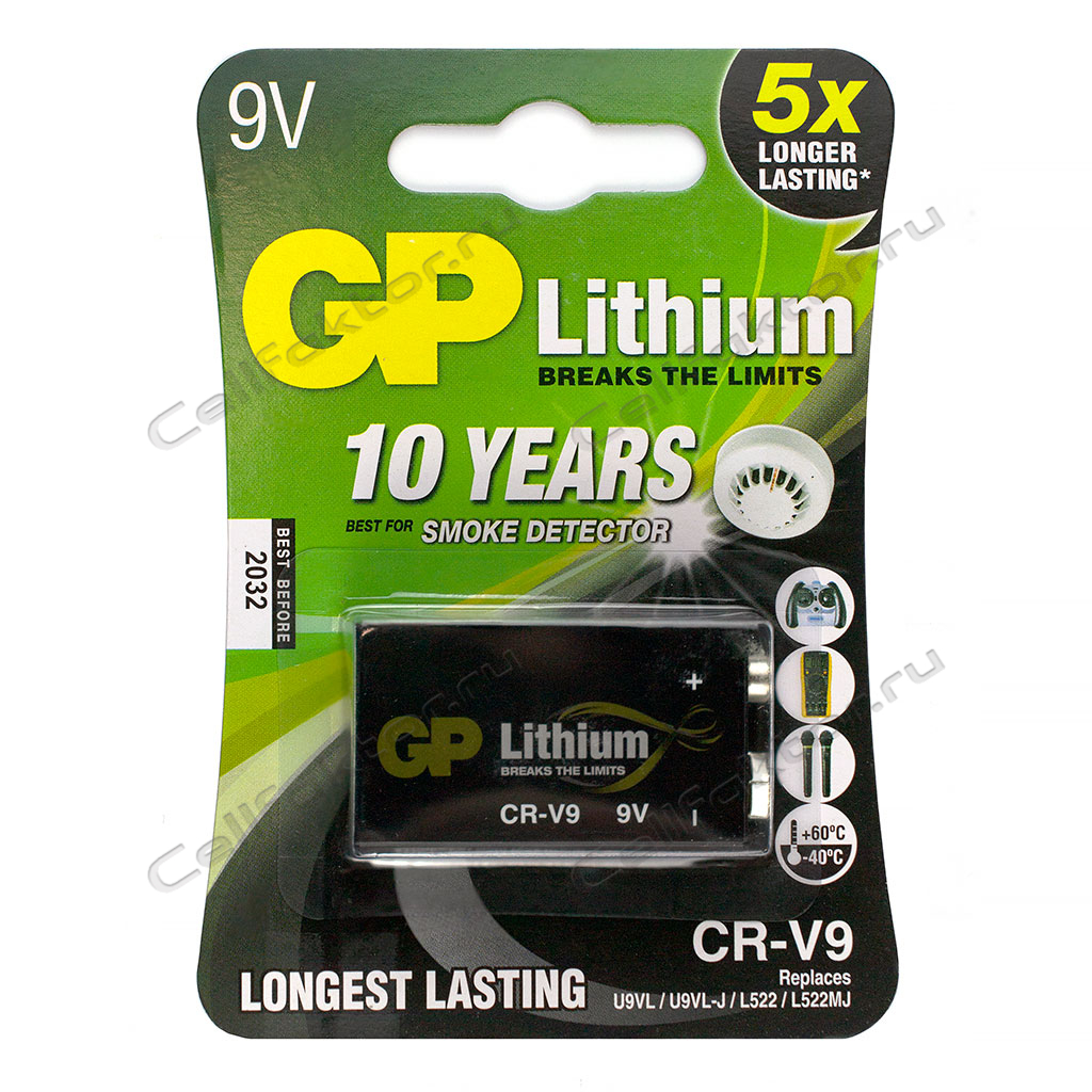 GP Lithium CR-V9 BL-1 батарейка литиевая для фотоаппарата купить оптом в СеллФактор с доставкой по Москве и России